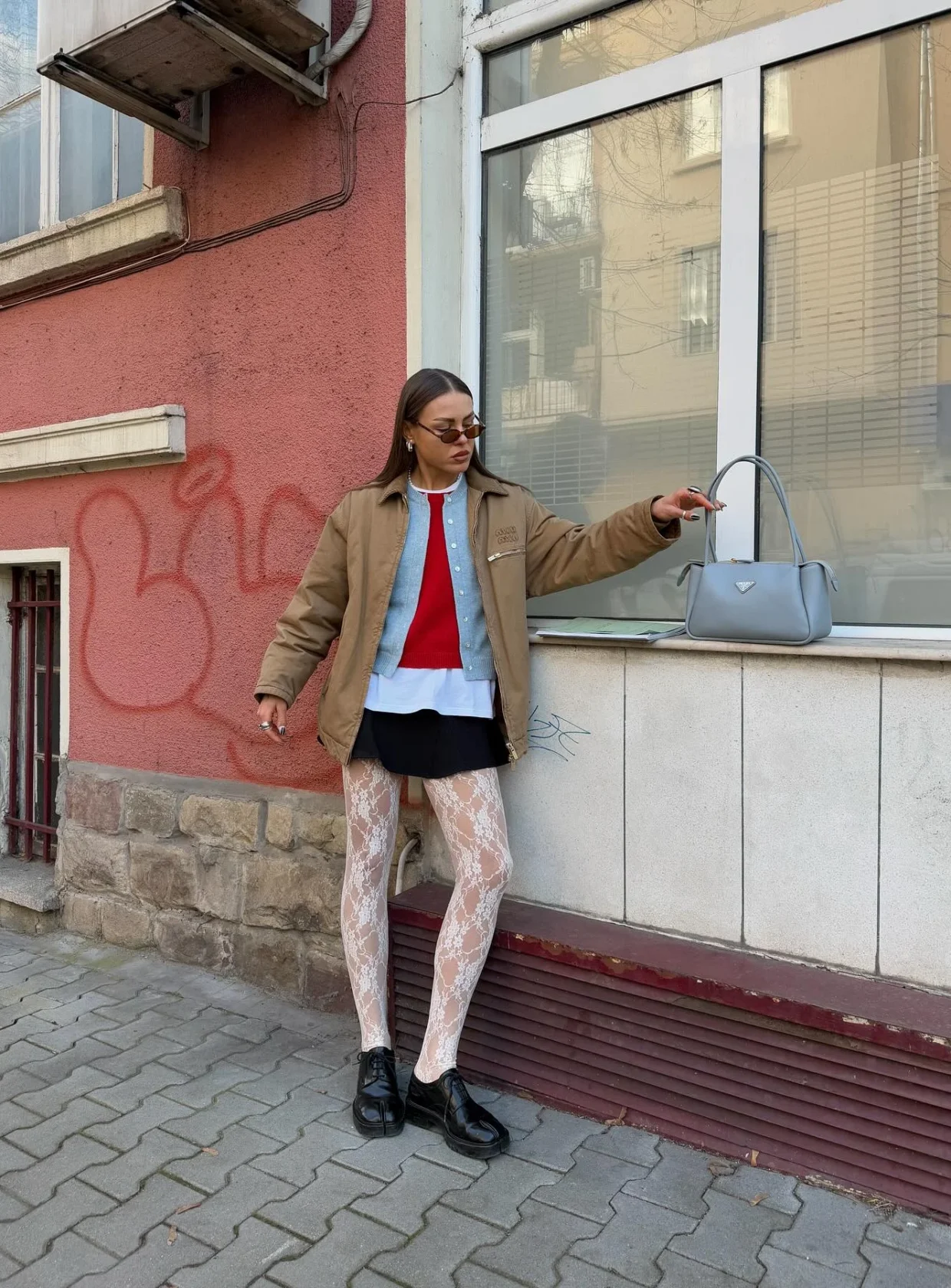 looks com meia-calça de renda