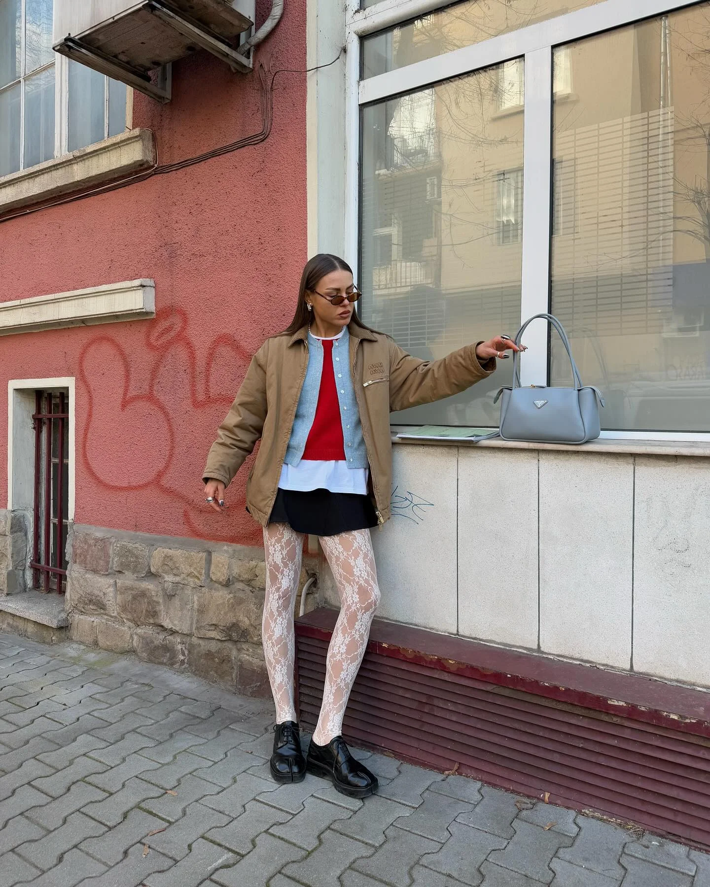 looks com meia-calça de renda