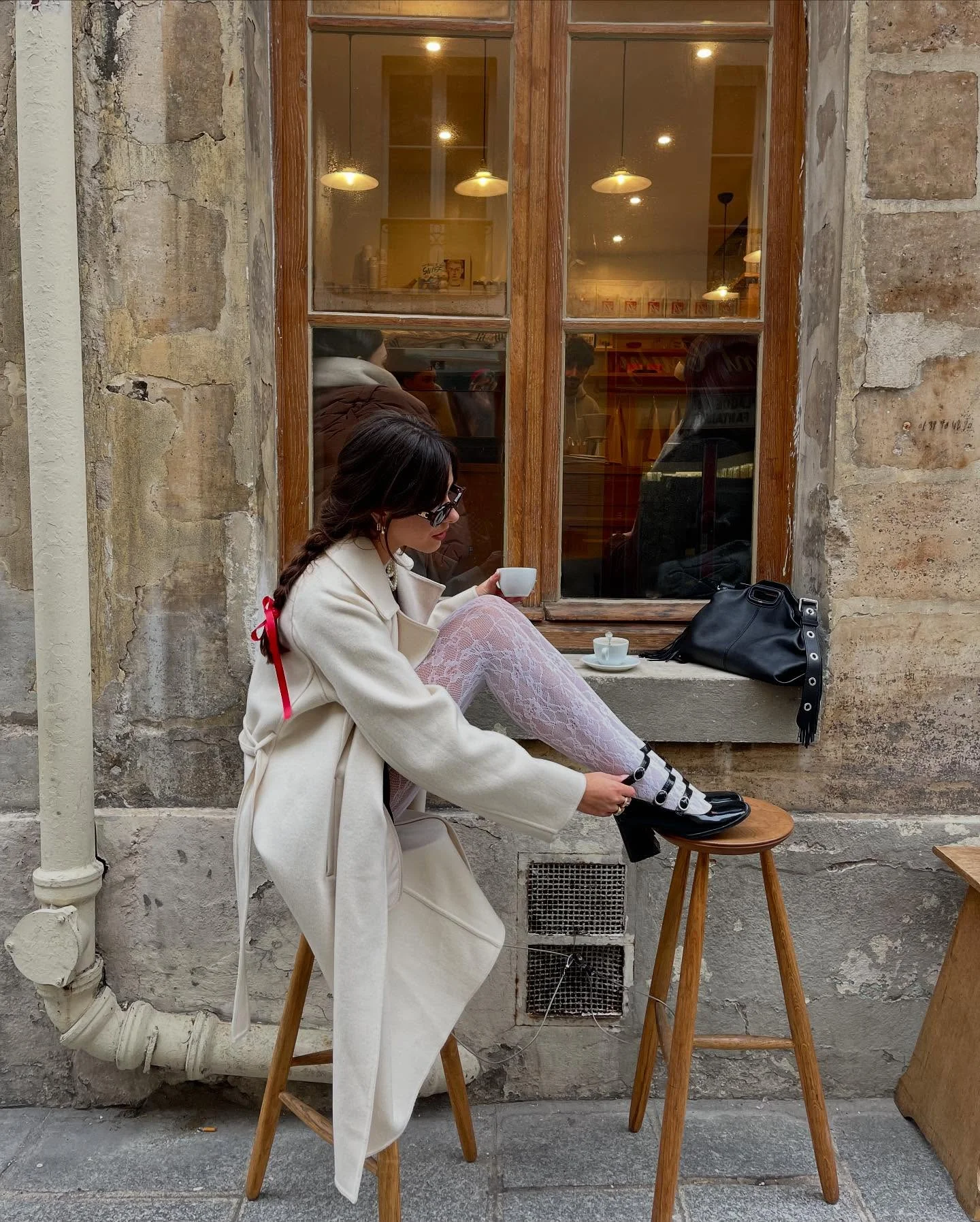 looks com meia-calça de renda