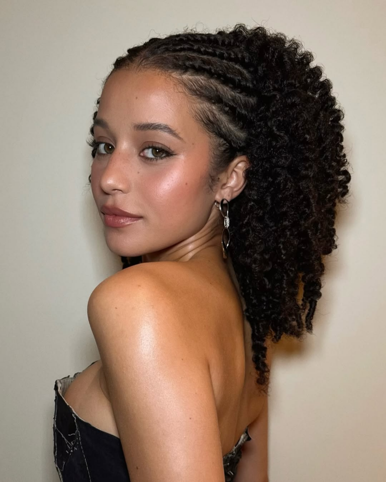 penteados semi presos simples 