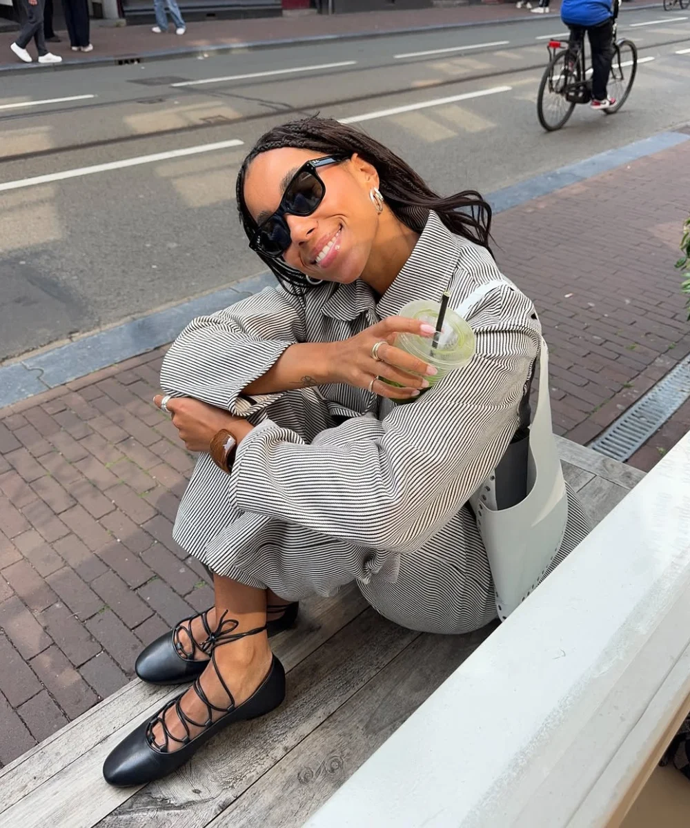 sapatilha elegante: de amarração