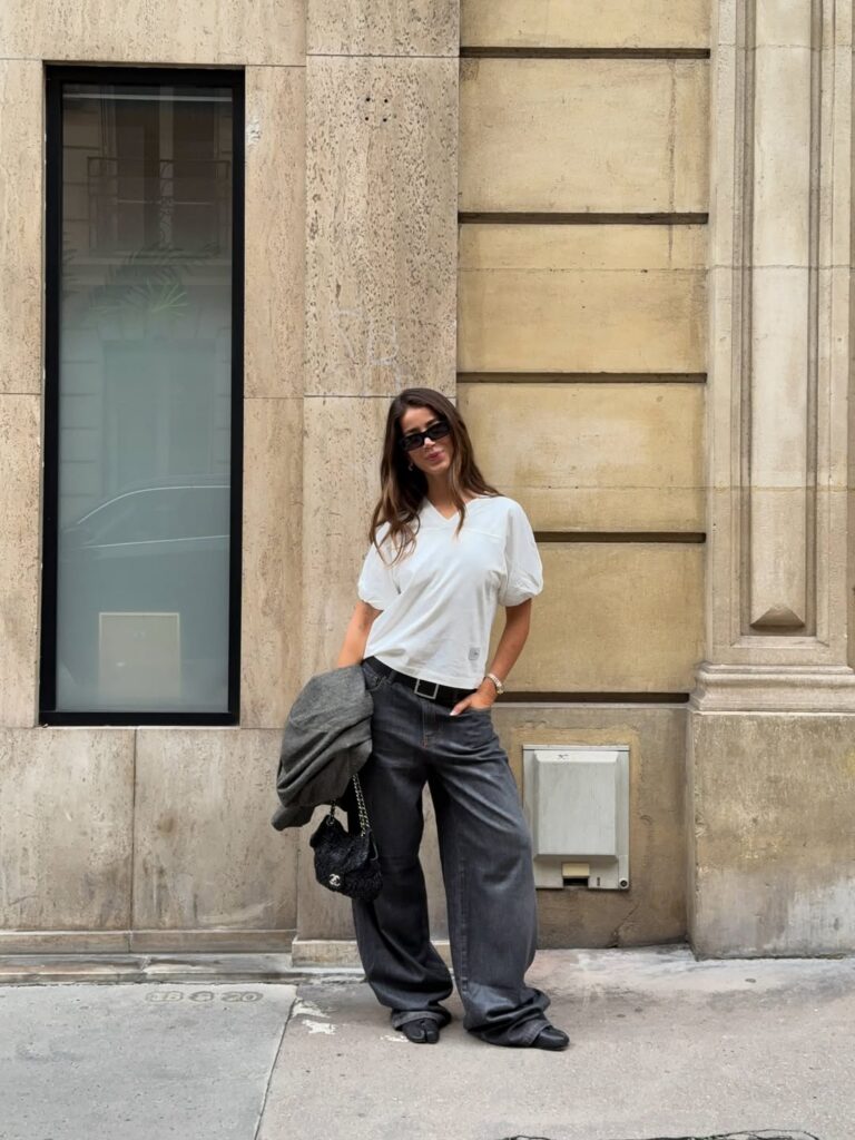 calça jeans cinza feminina 