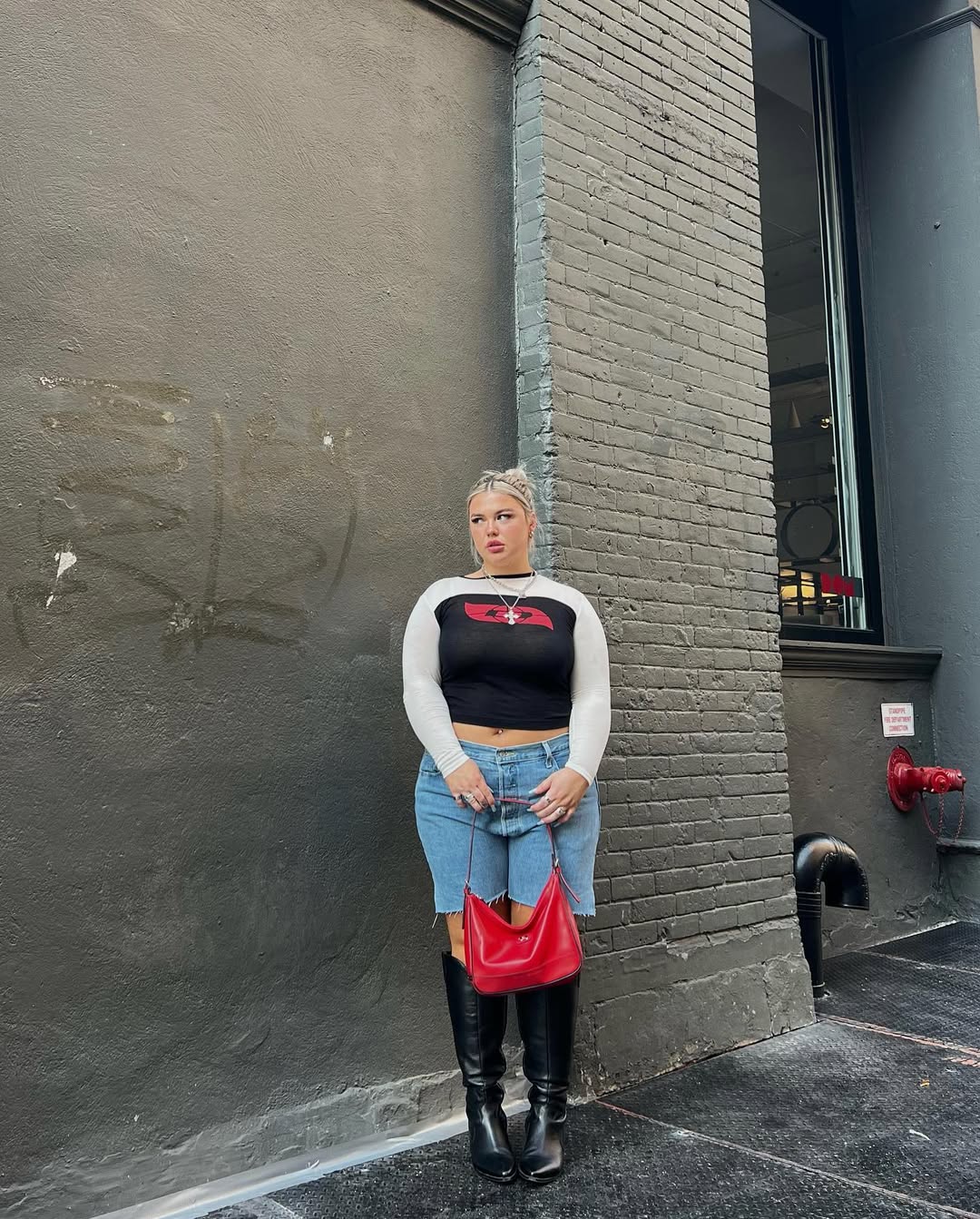 looks com bermuda jeans feminina