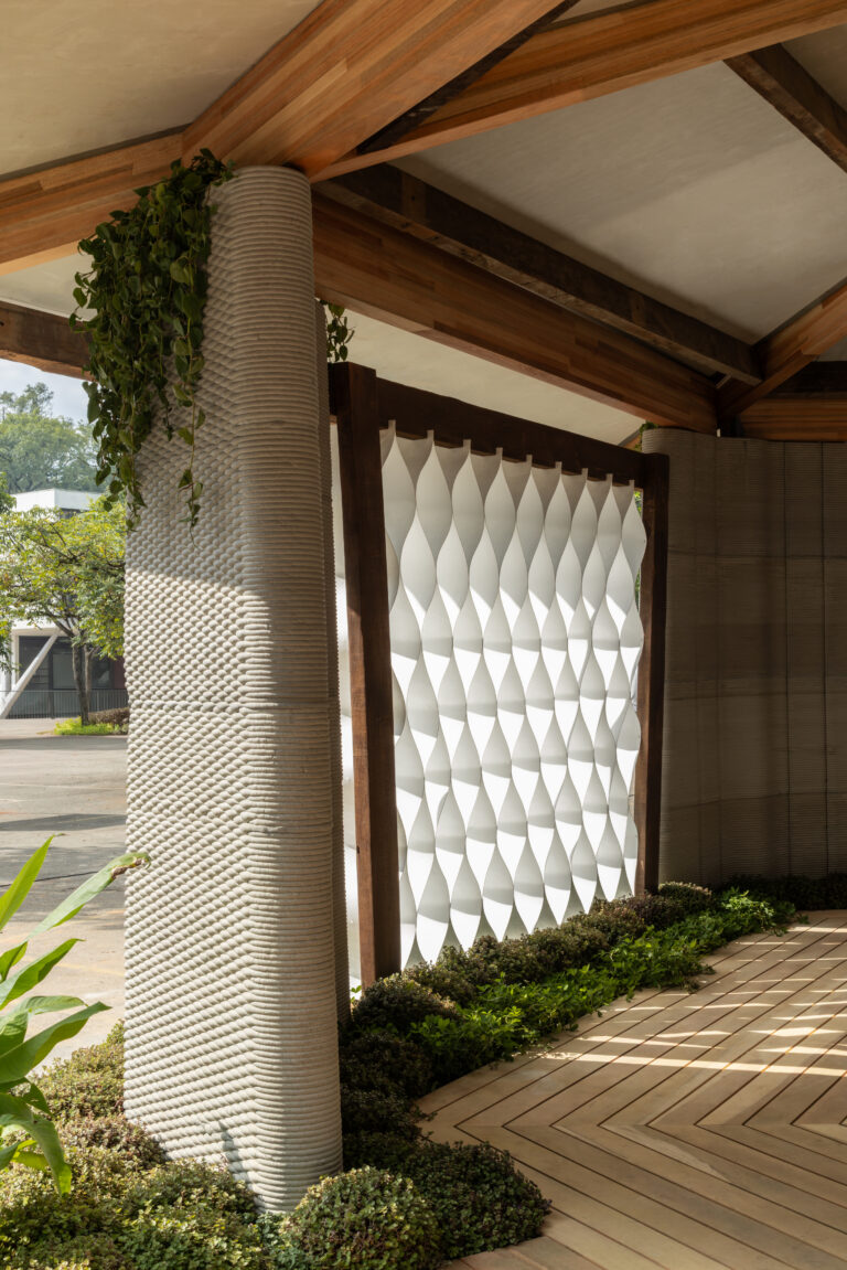 Bienal de Arquitetura Brasileira tem casa construída com concreto impresso em 3D Bienal de Arquitetura