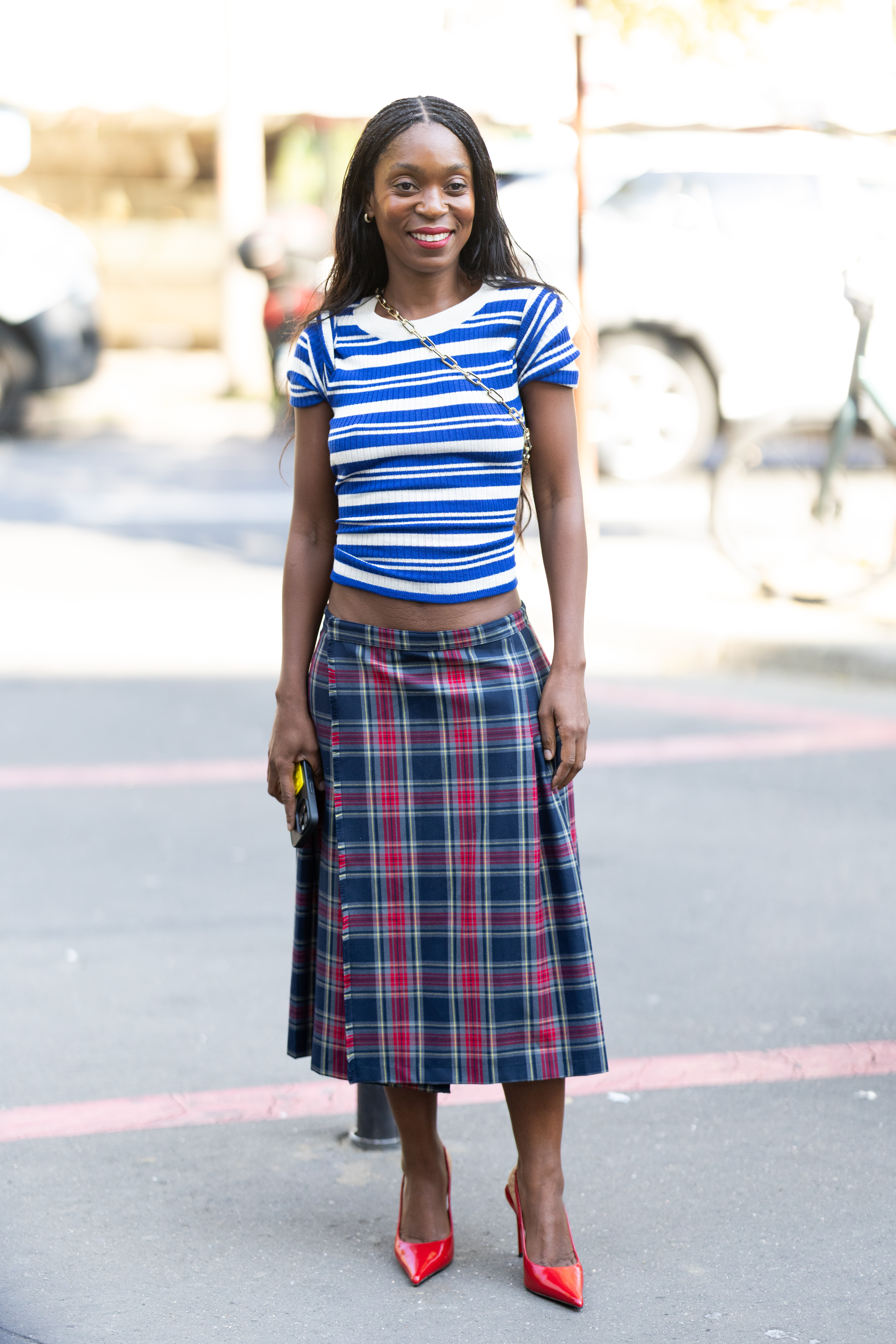 looks com estampa xadrez