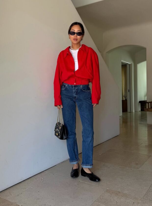 calça jeans reta nunca sai de moda e é favorita das fashionistas