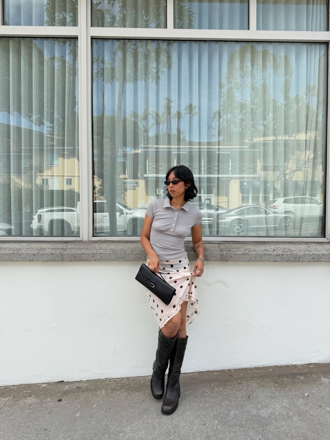 looks com botas de cano alto sem salto