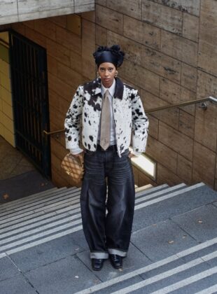 look com calça jeans barrel