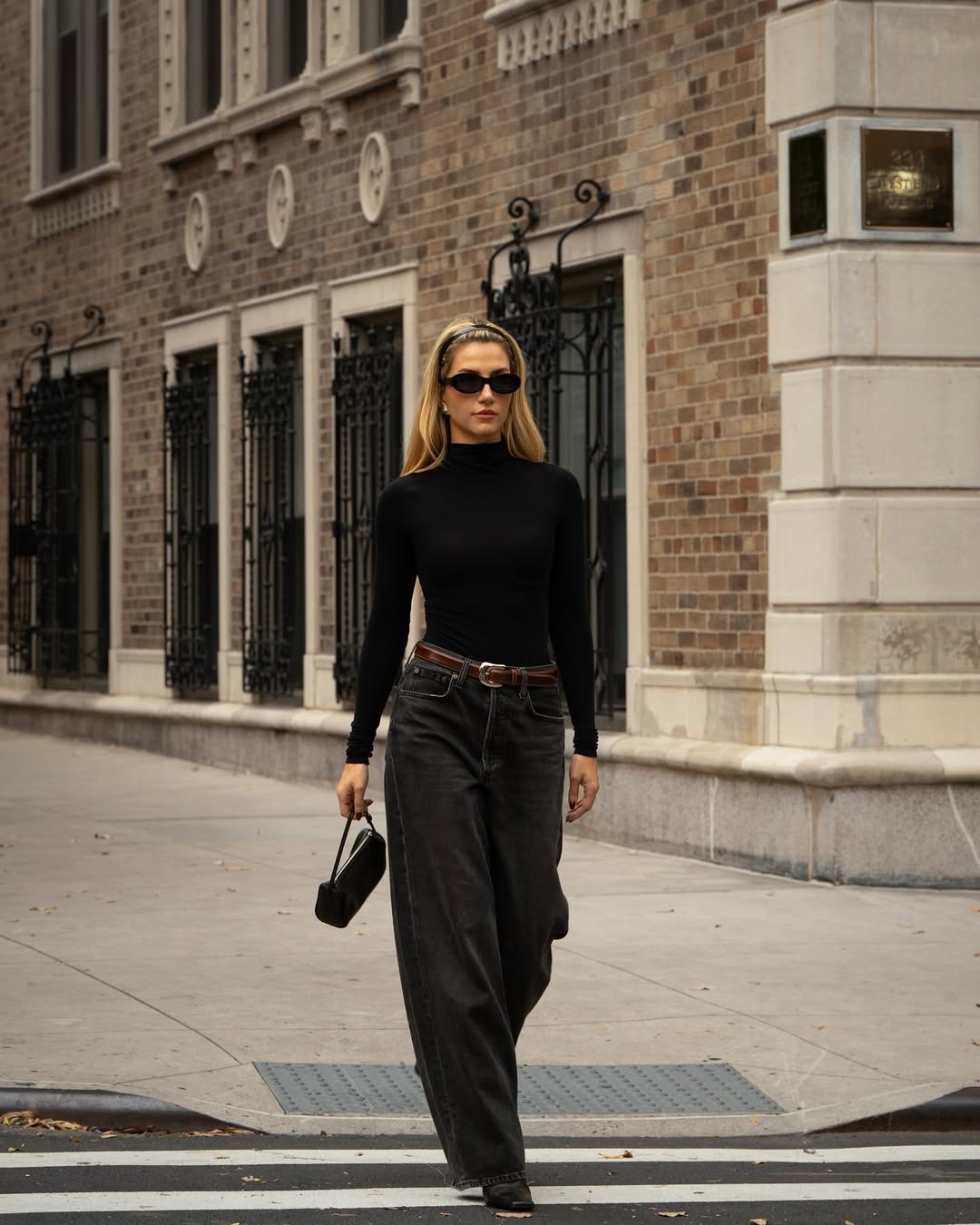 look com calça jeans barrel