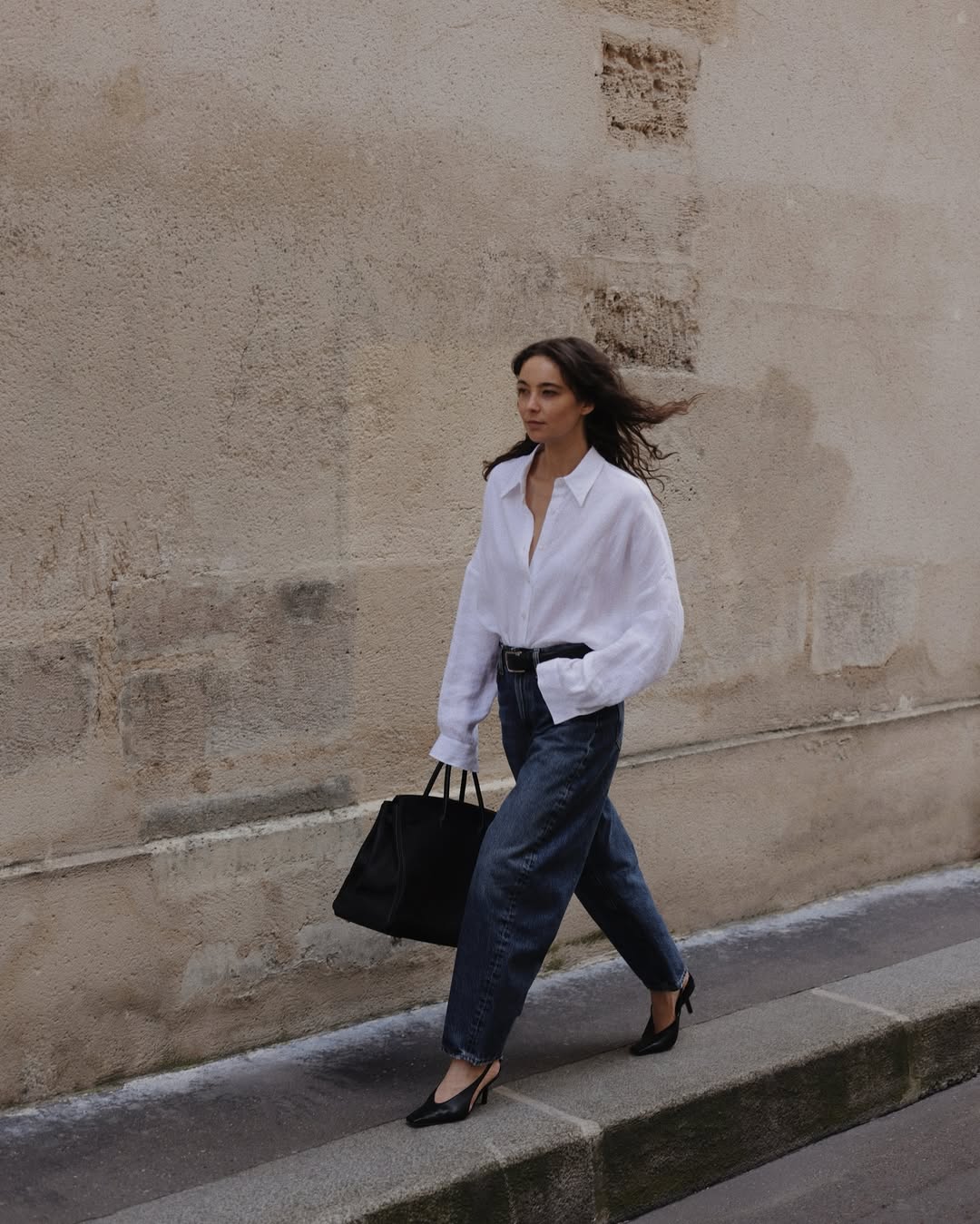 look com calça jeans barrel