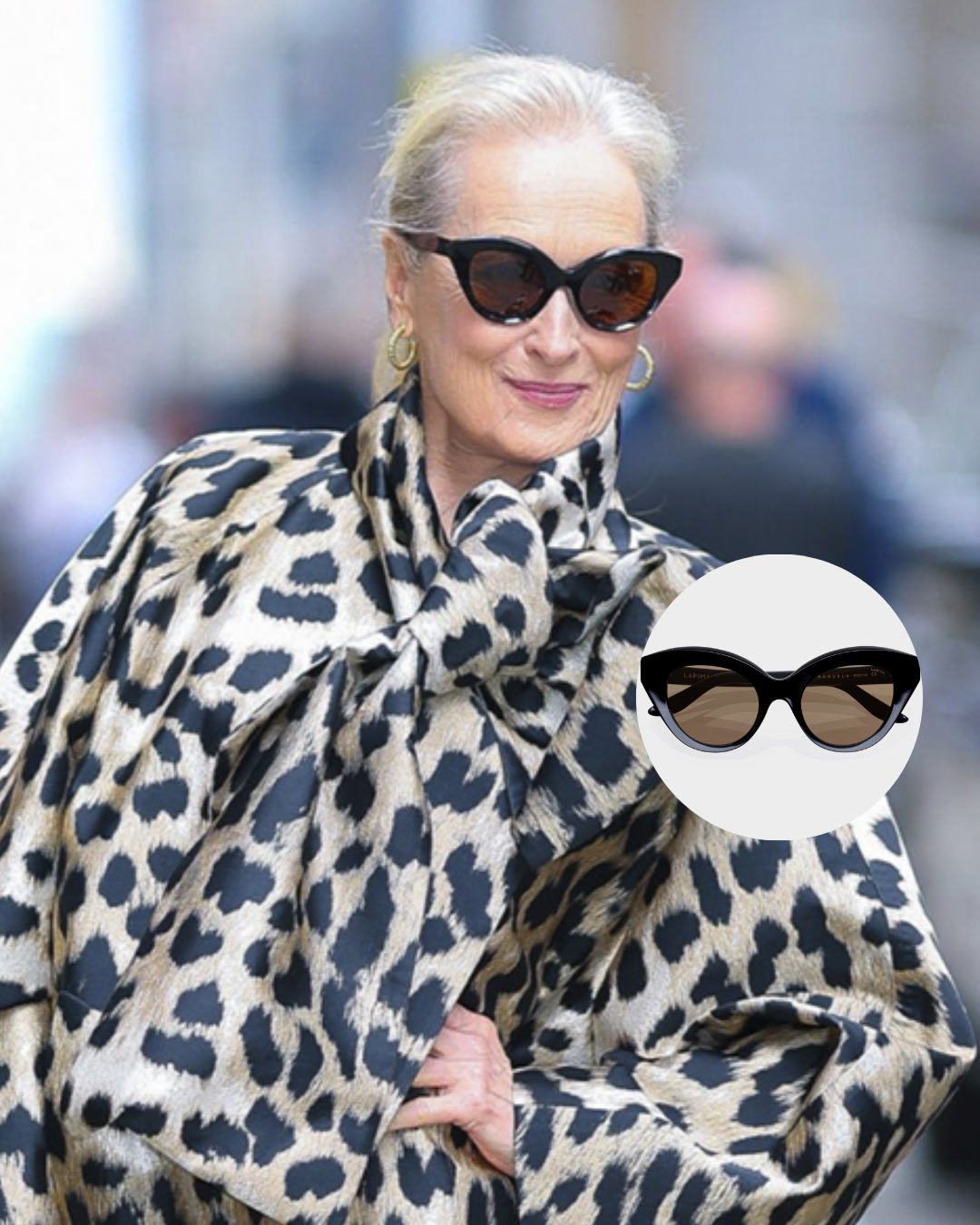 meryl streep usa marca brasileira de óculos de sol lapima