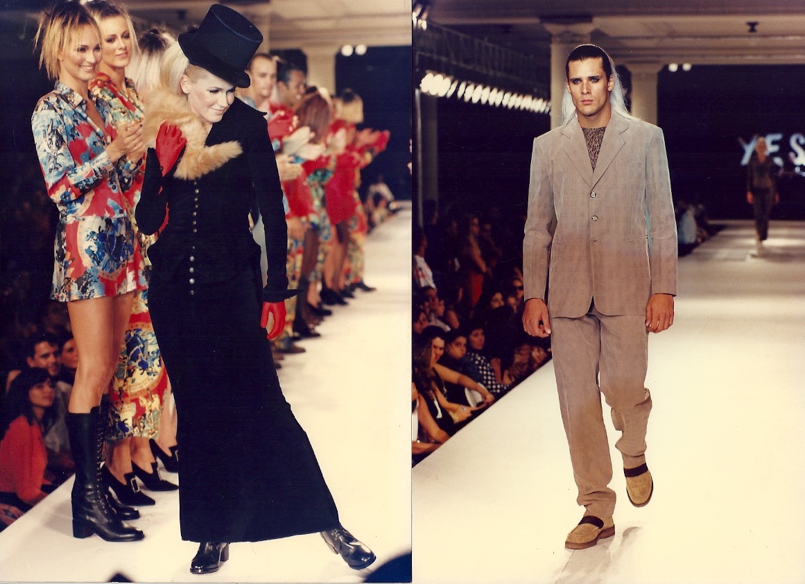 Xuxa desfila para Yes! Brazil em 1996, durante a Semana Barrashopping de Estilo.