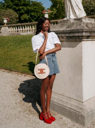 looks com saia jeans curta