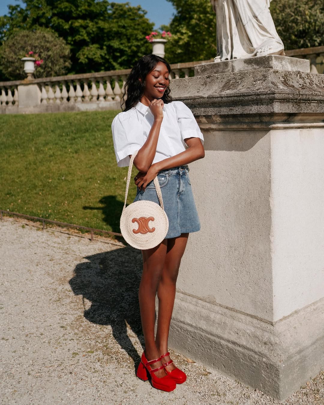 looks com saia jeans curta