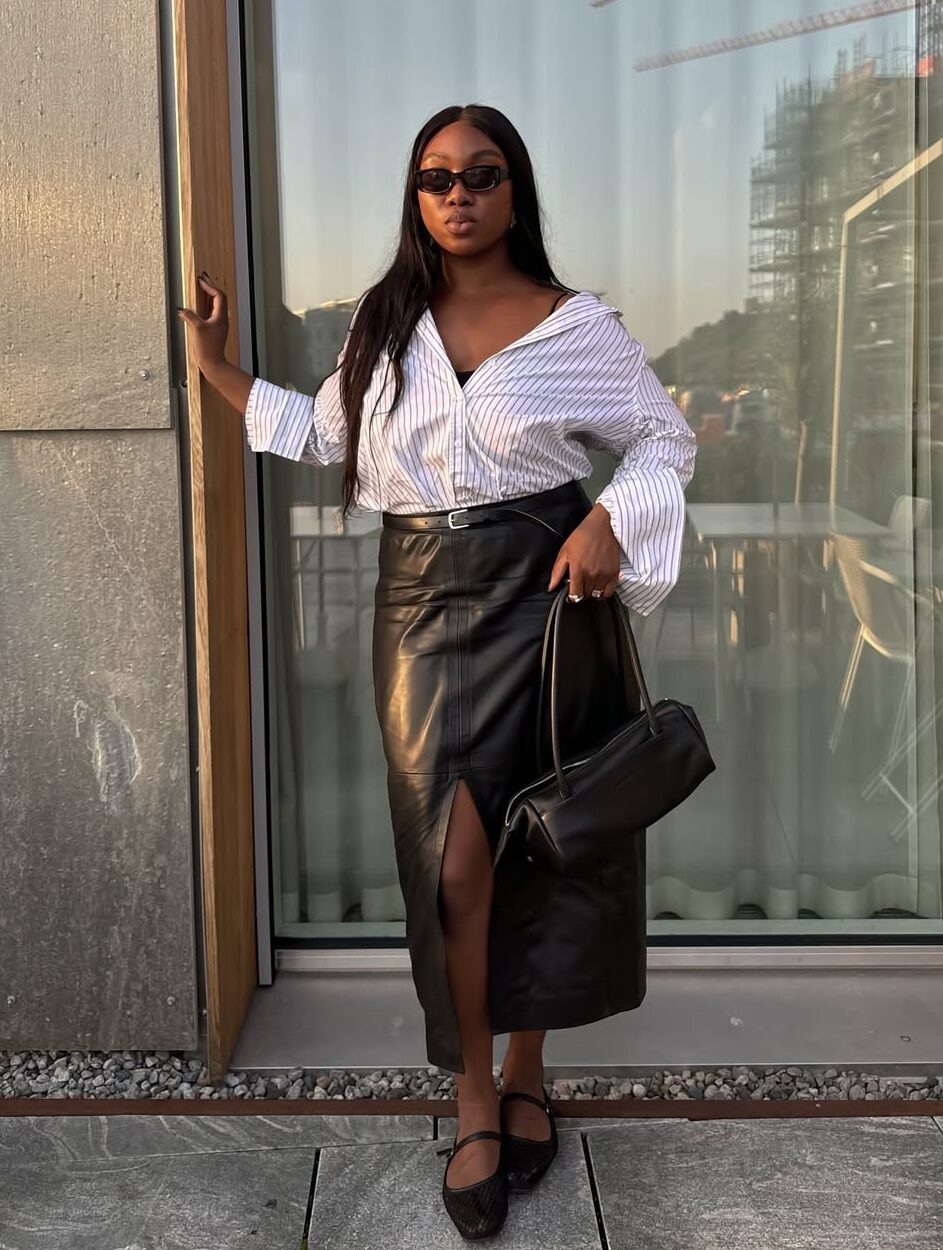 De dia e de noite: 5 jeitos de usar a saia de couro ao longo do ano look com saia de couro