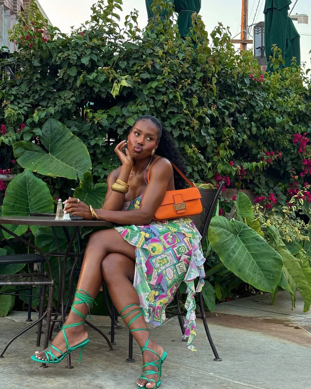 look com sandália de amarração