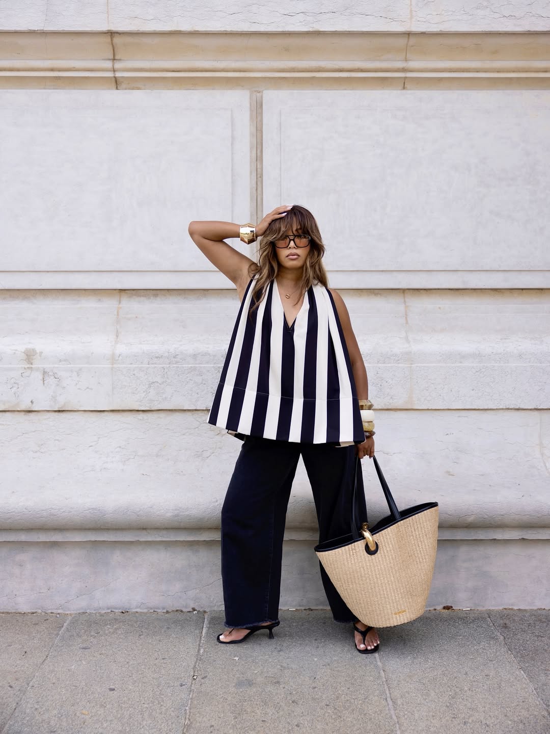 look com sandália de salto baixo