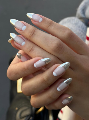 unhas brancas decoradas