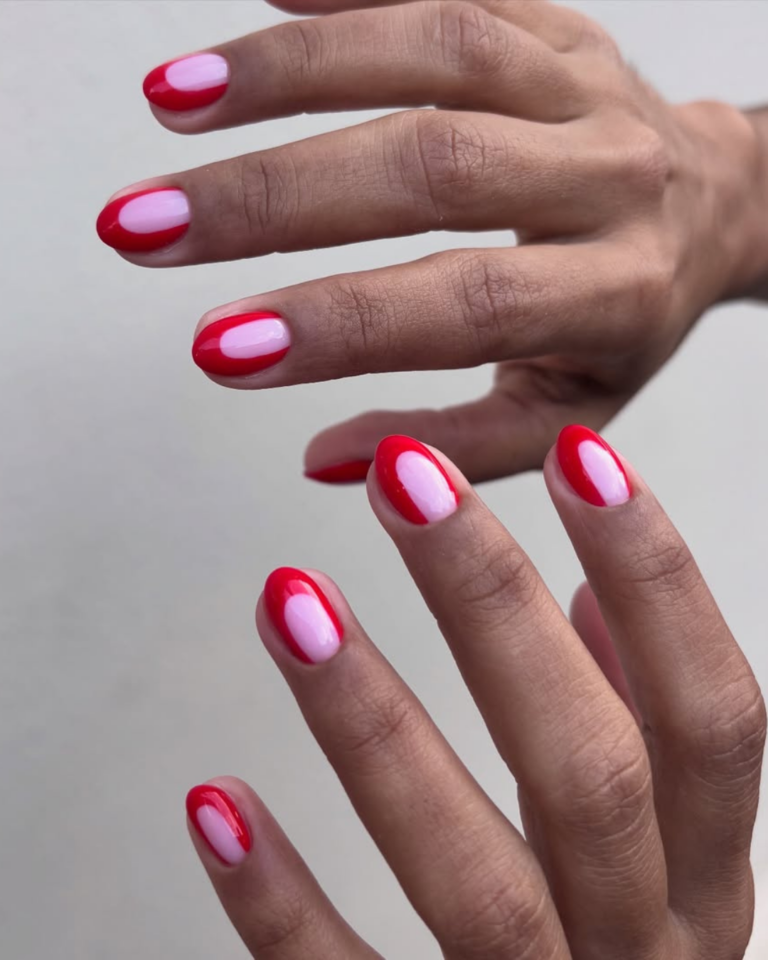 unhas vermelhas decoradas