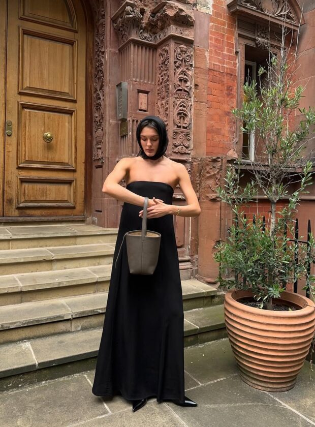 looks com vestidos longos e simples