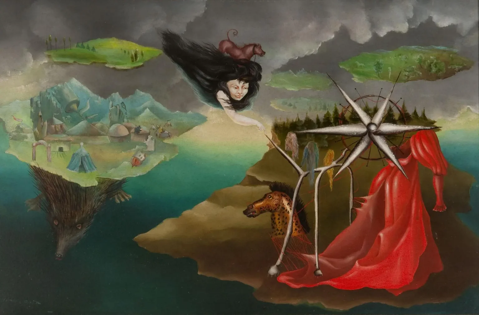 Leonora Carrington Artes 110 1944 huile sur toile 406 x 609 cm collection privee © Adagp Paris 2026 © NSU Art Museum Fort Lauderdale