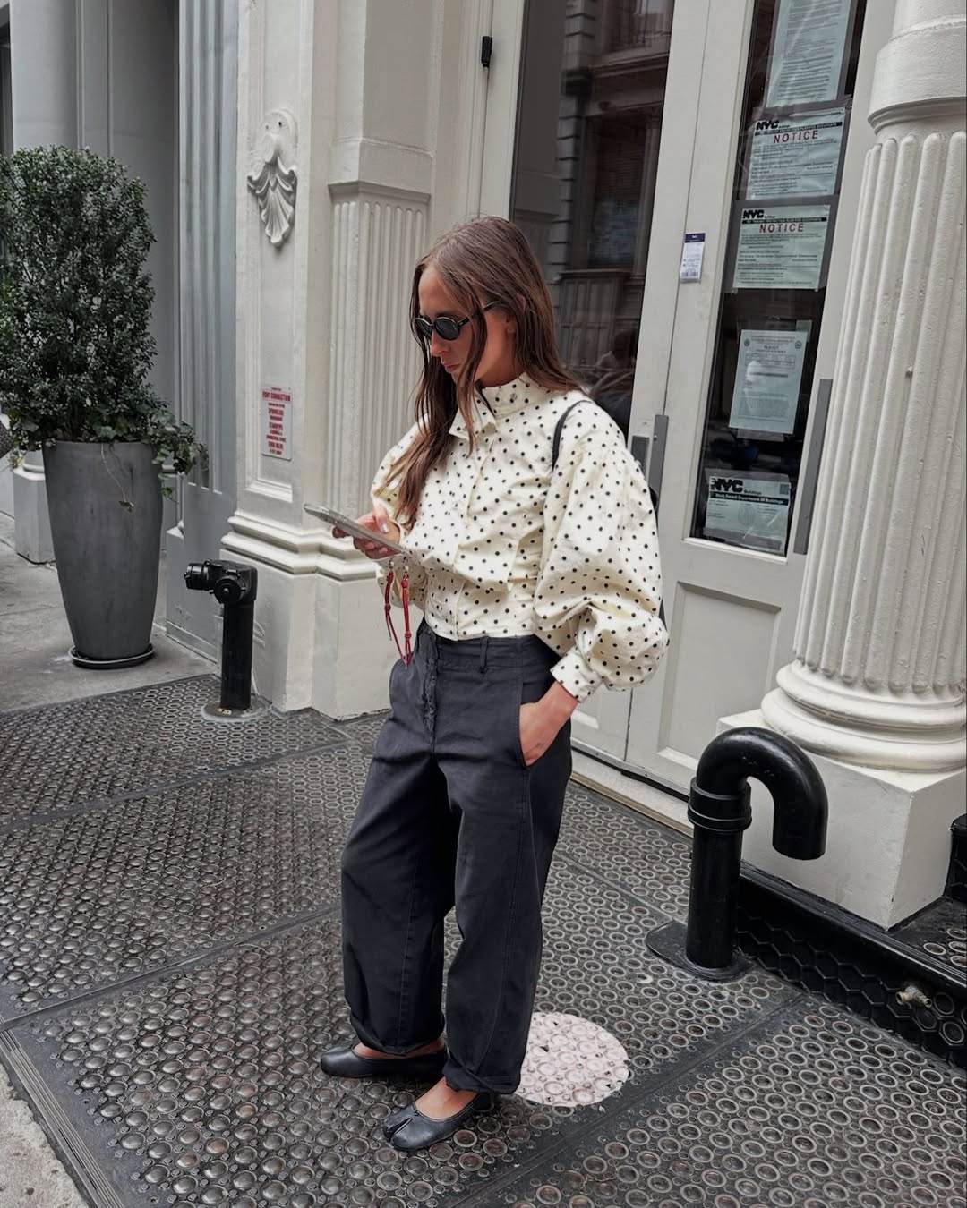 look com blusa de poá