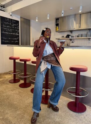 look com lenço na cintura