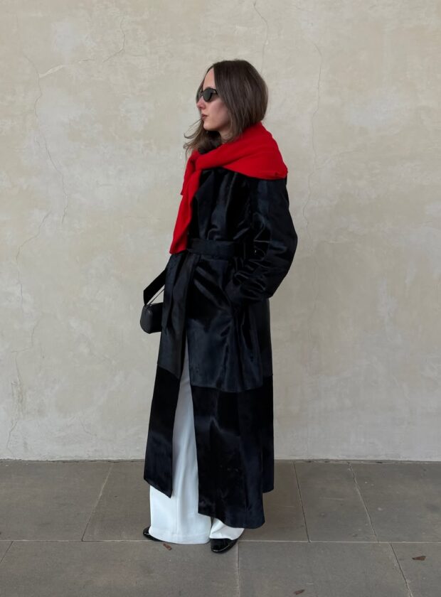 look com suéter vermelho