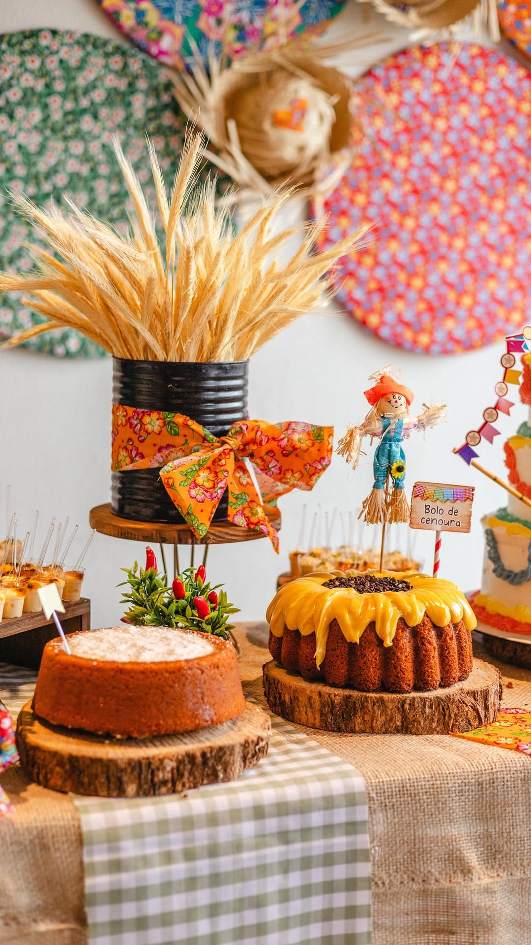 Texturas, estampas e outros elementos para introduzir na decoração de festa junina