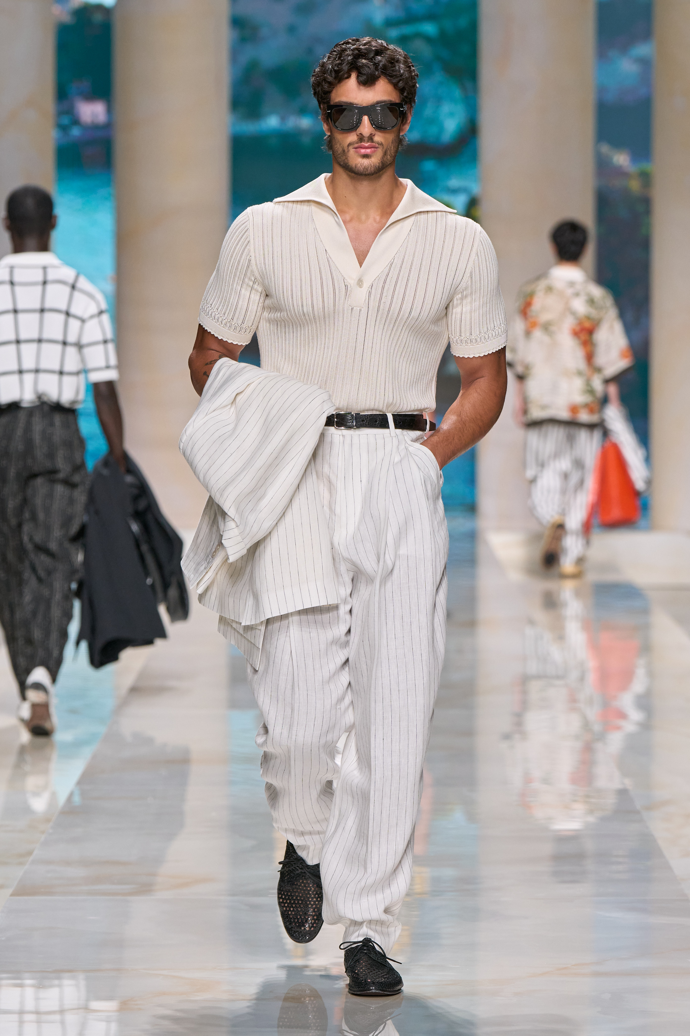 Tendências de moda masculina do verão 2027.