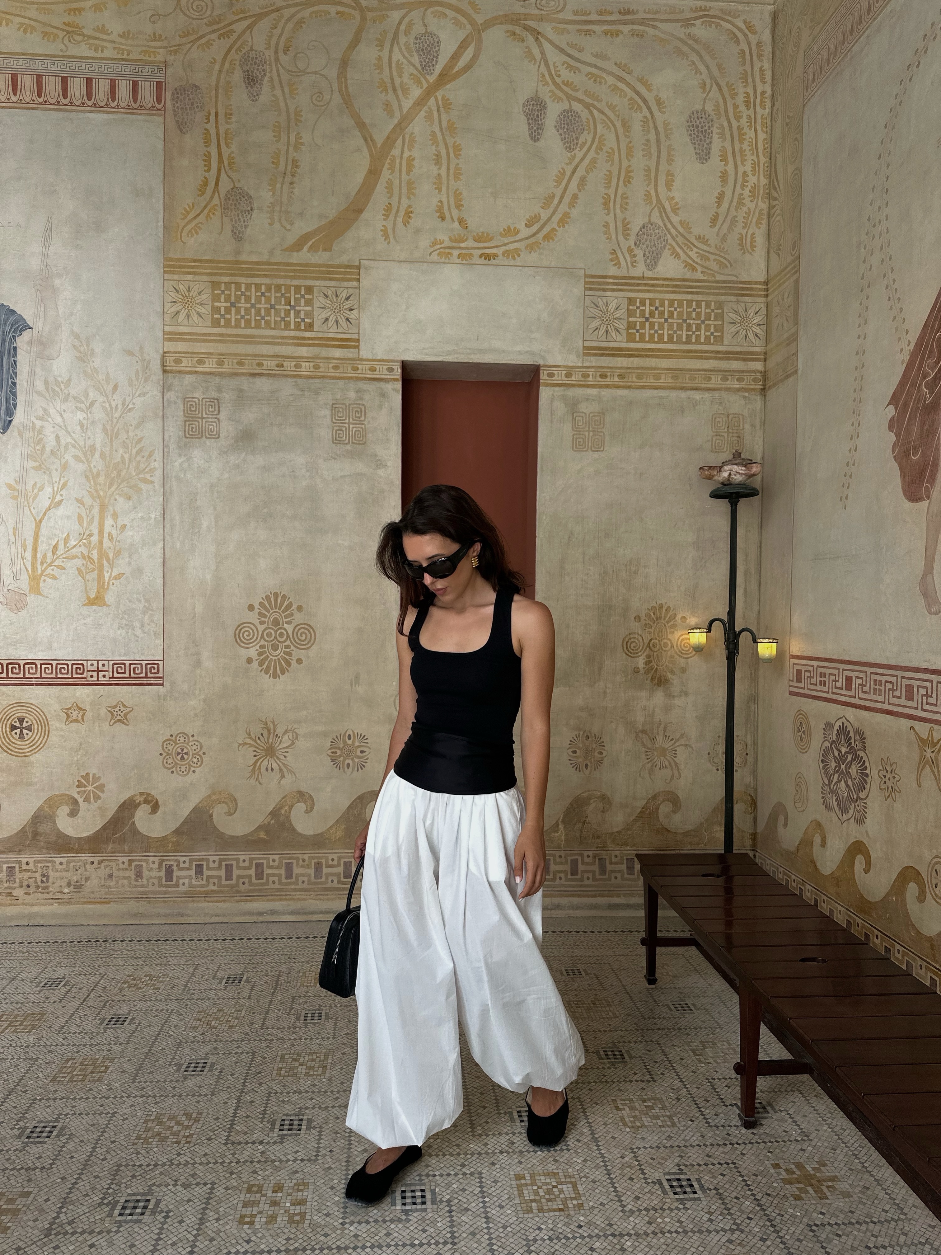 look com calça aladim feminina