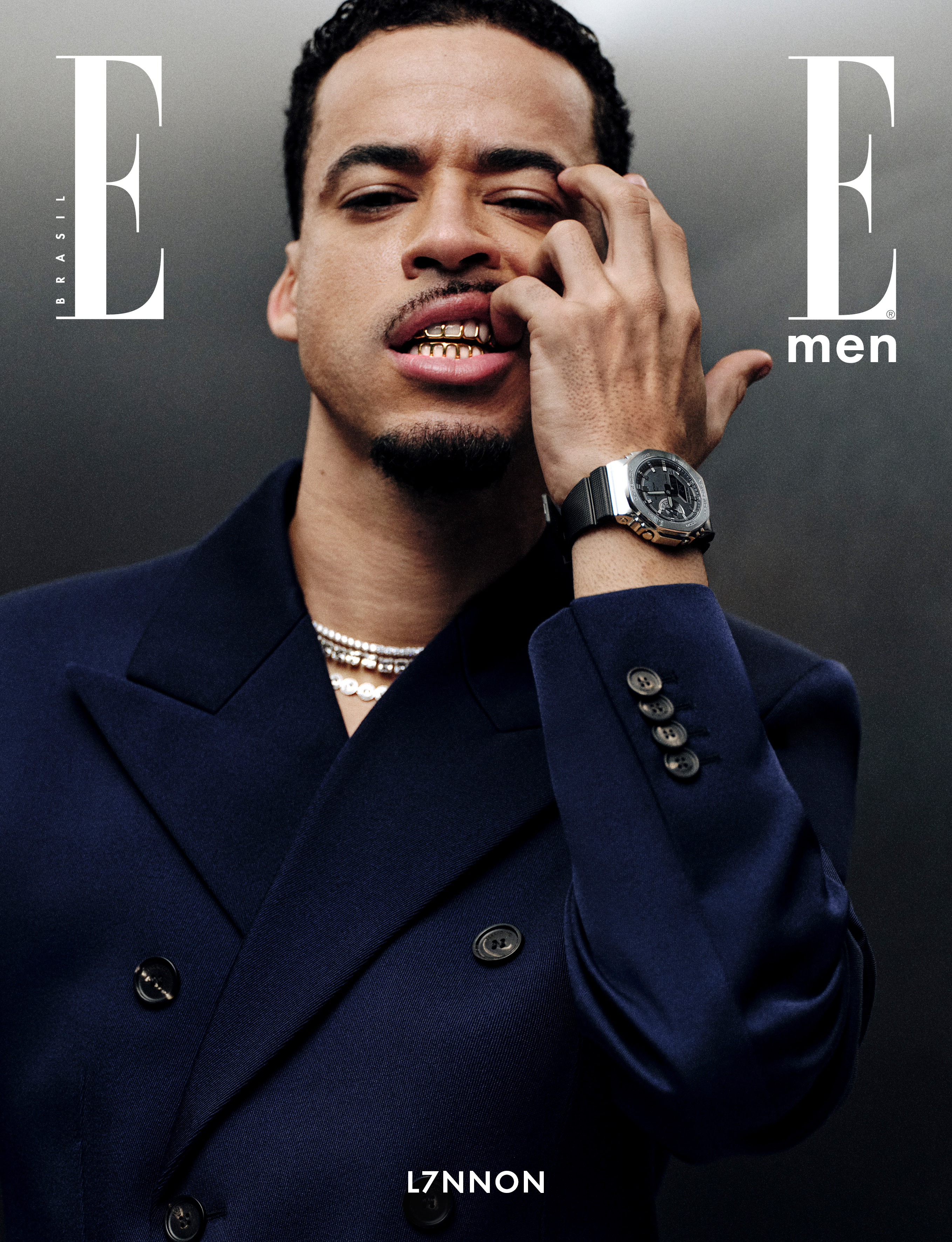 L7NNON na capa do Volume 06 da ELLE Men Brasil.