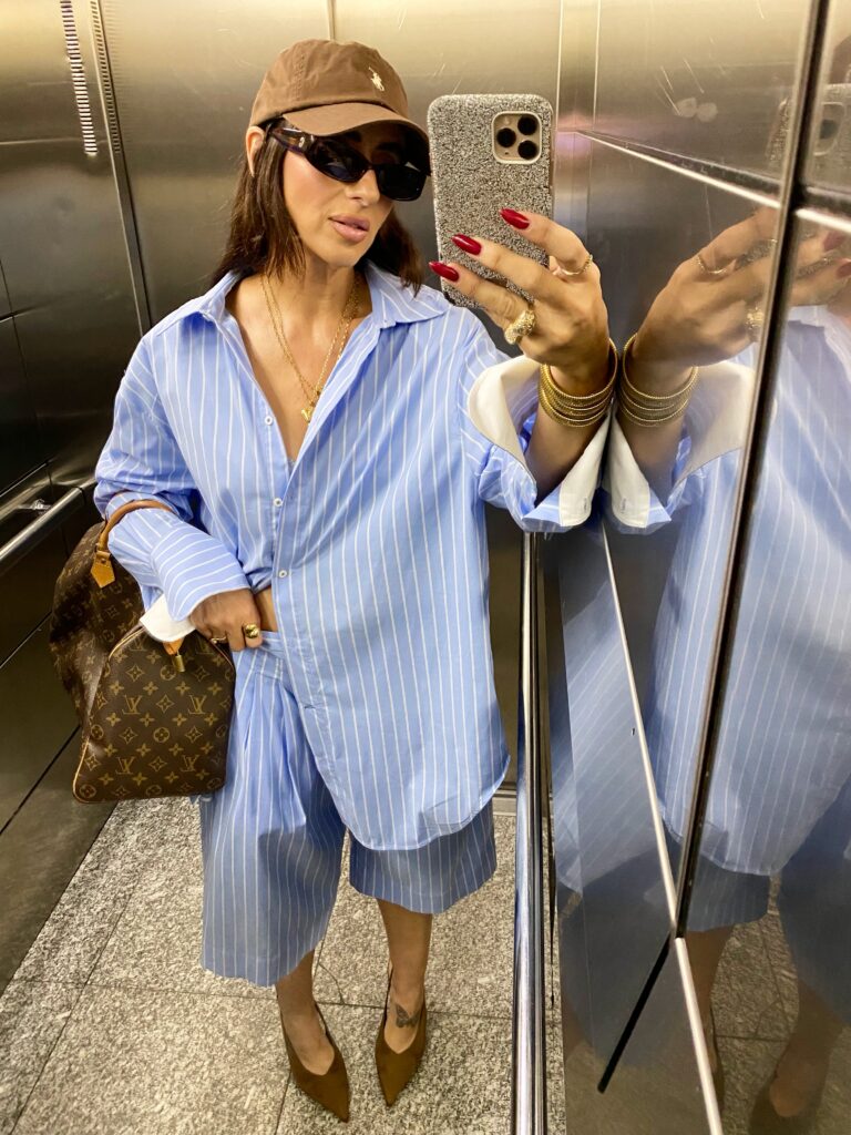 camisa listrada feminina