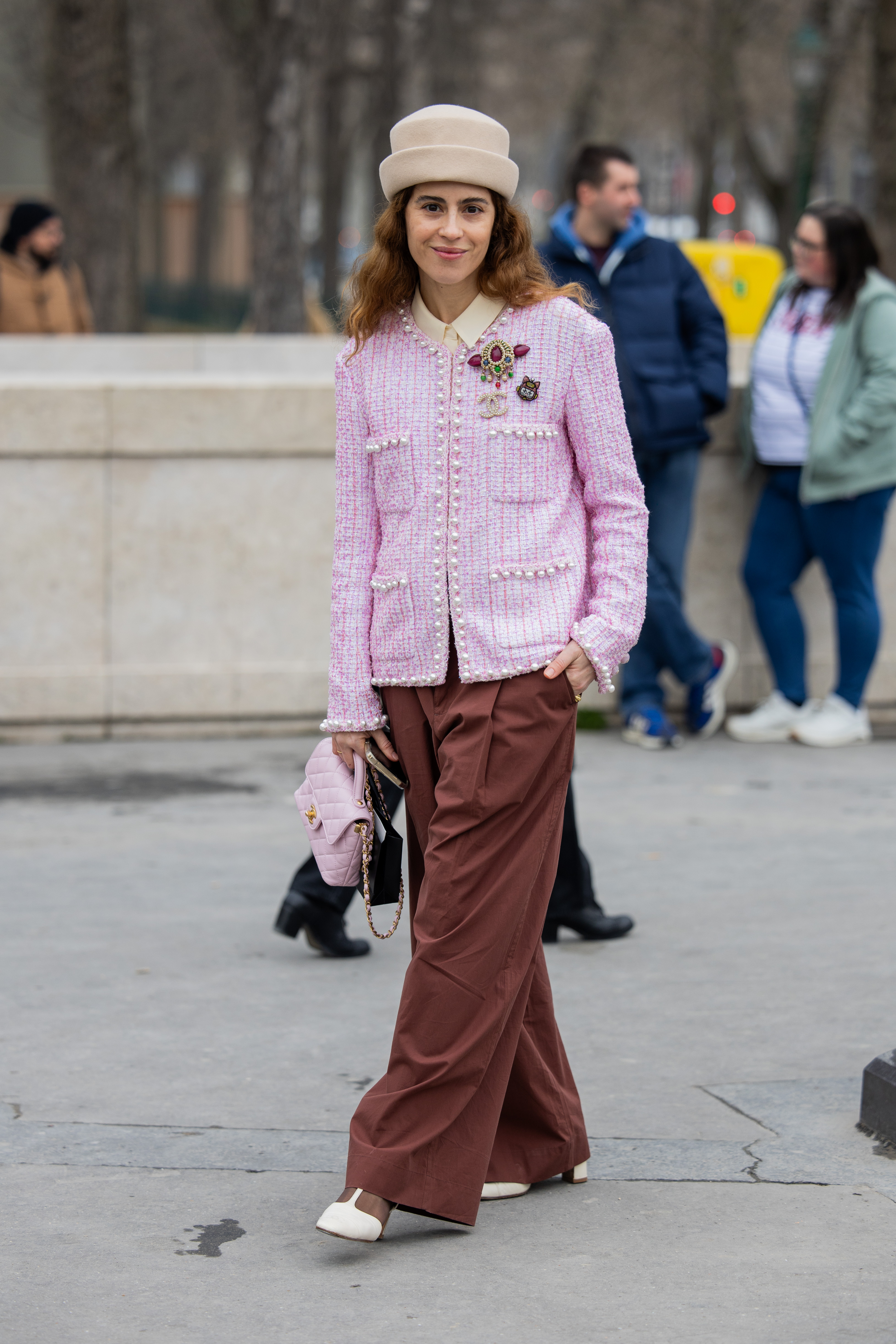 look com casaco de tweed