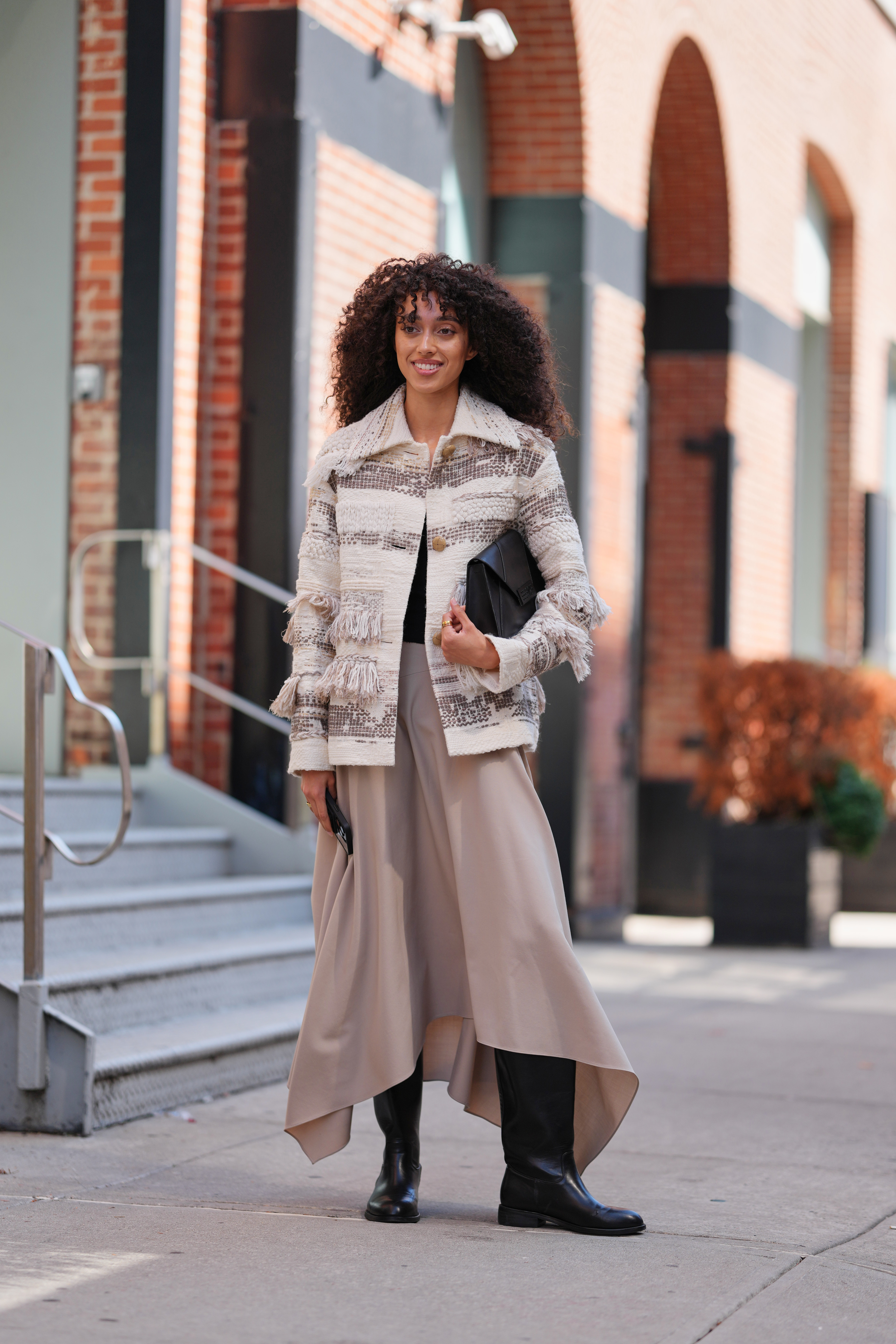 look com casaco de tweed