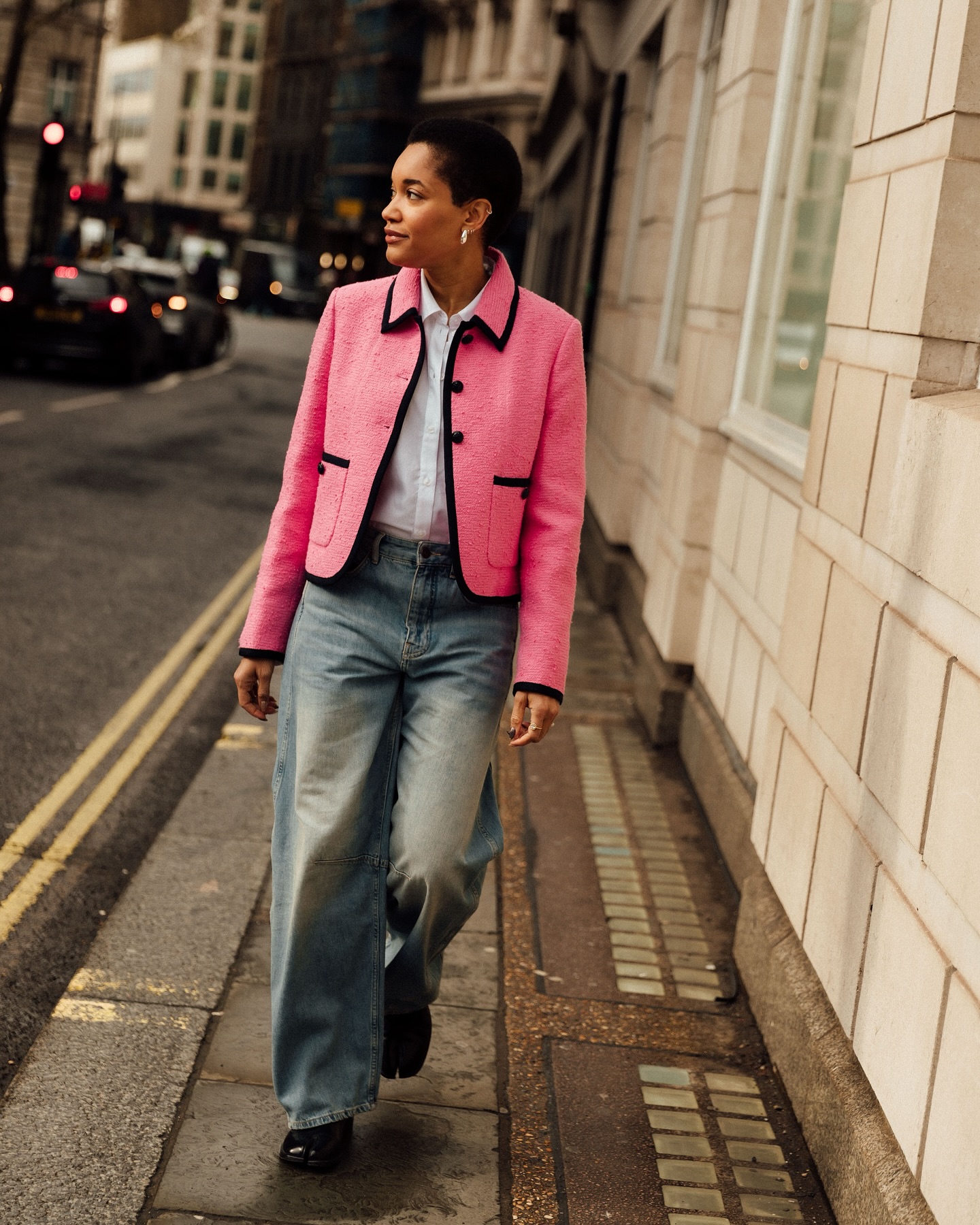 look com casaco de tweed