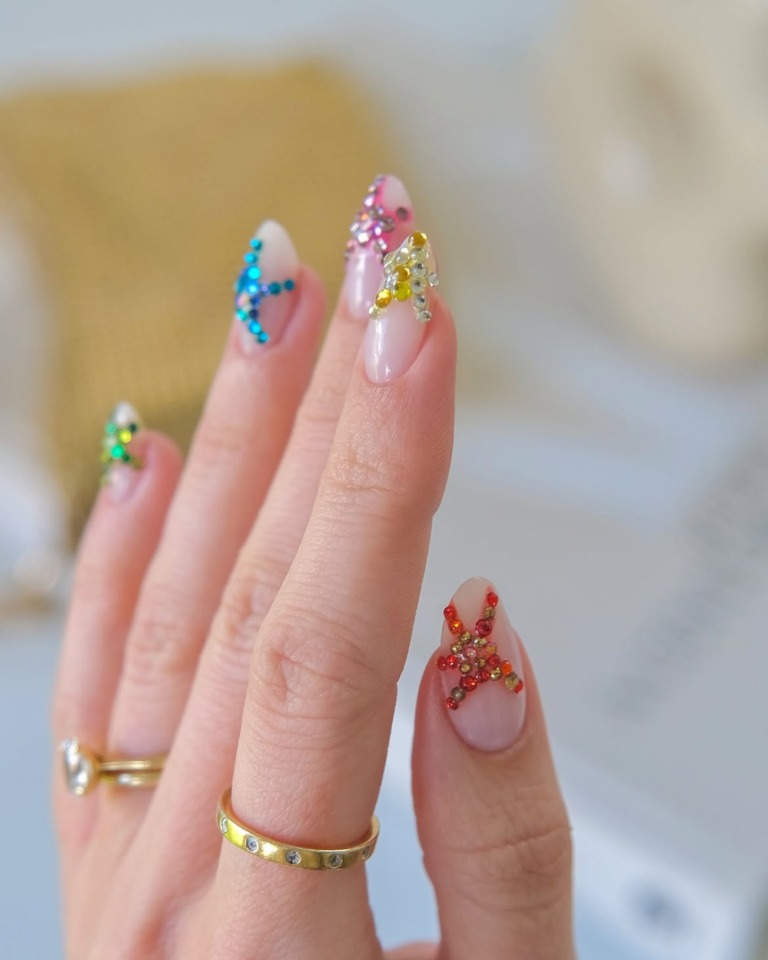 unhas com glitter